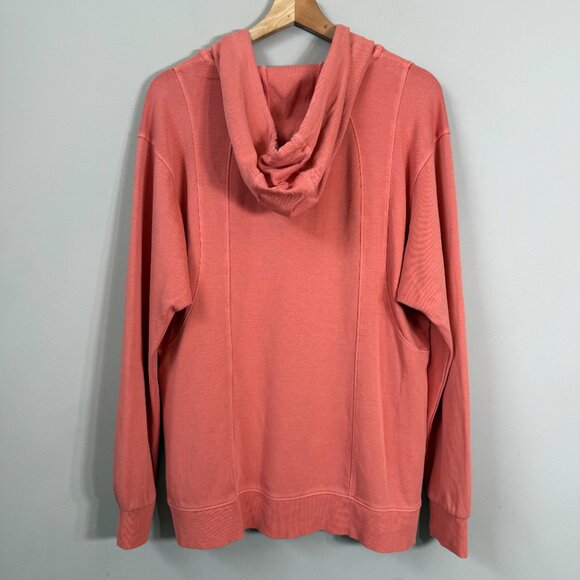 Athleta Sundown Hoodie Sweatshirt Pullover Women's Small Orange Coral Activewear - Picture 9 of 14